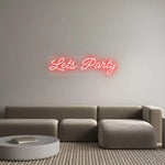 Custom Neon: Lets Party First Stop Signs Print