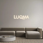 Custom Neon: Luqma First Stop Signs Print